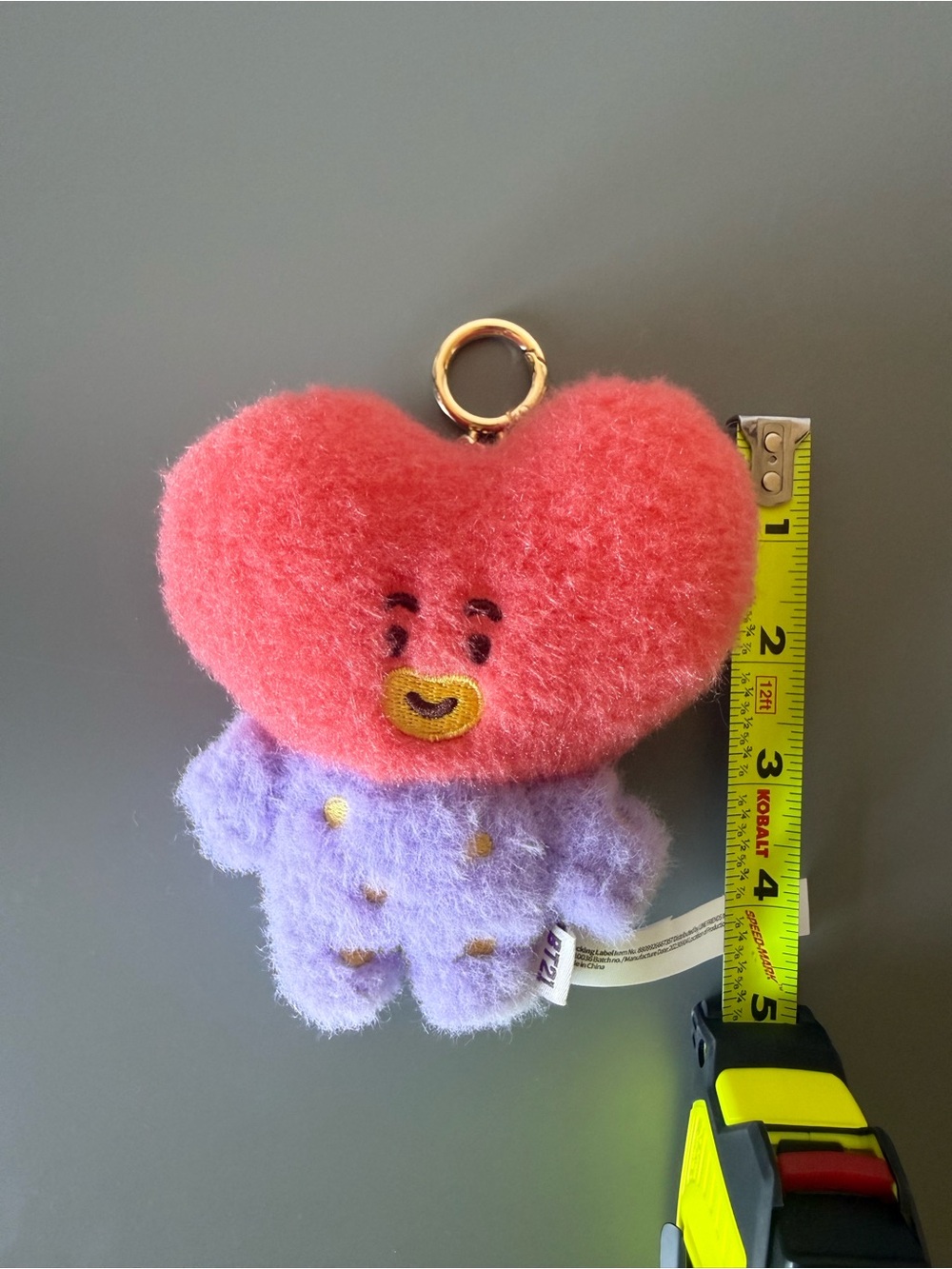 BT21 TATA HOPE IN LOVE PLUSH KEYCHAIN